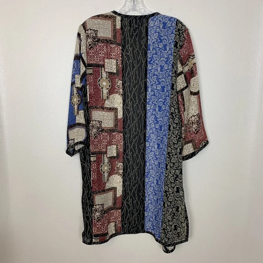 Koos Of Course Womens S Cardigan Open Front Kimomo Boho Art Asian Robe Cover Up